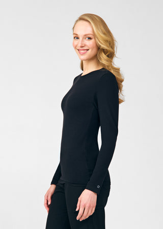 Black Long-Sleeve Tee Scrubs
