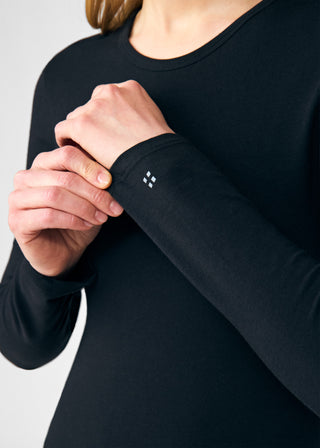 Black Long-Sleeve Tee Scrubs