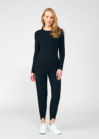 Black Long-Sleeve Tee Scrubs
