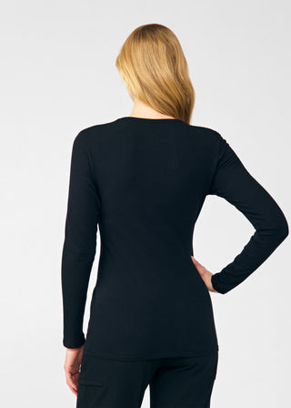 Black Long-Sleeve Tee Scrubs