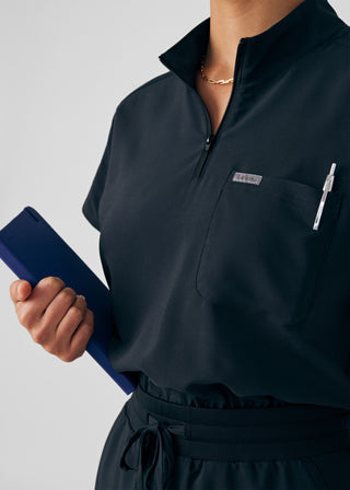 Black Forward 3-Pocket Dress Scrubs