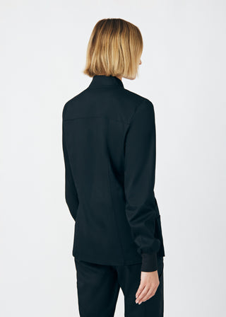 Black ProFlex 3-Pocket Jacket Scrubs