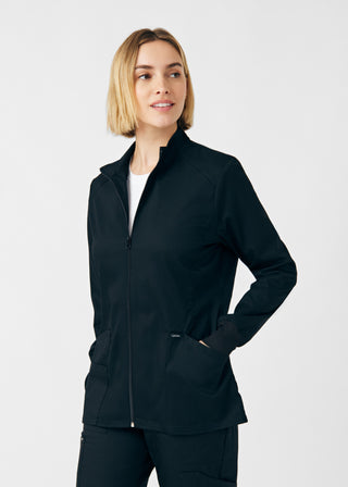 Black ProFlex 3-Pocket Jacket Scrubs