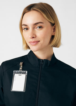 Black ProFlex 3-Pocket Jacket Scrubs