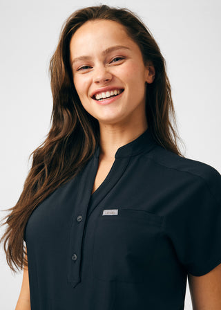 Black Forward 1-Pocket Bodysuit Scrubs