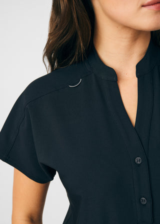 Black Forward 1-Pocket Bodysuit Scrubs