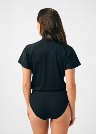 Black Forward 1-Pocket Bodysuit Scrubs