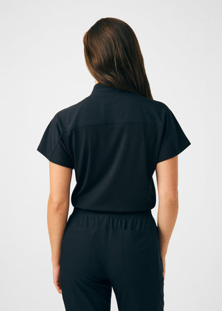 Black Forward 1-Pocket Bodysuit Scrubs