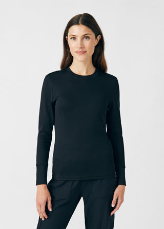 Black Forward 1-Pocket Long-Sleeve Tee Scrubs