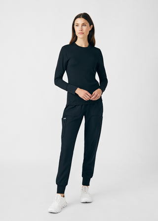 Black Forward 1-Pocket Long-Sleeve Tee Scrubs