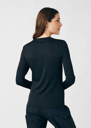 Black Forward 1-Pocket Long-Sleeve Tee Scrubs