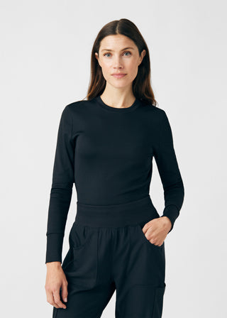 Black Forward 1-Pocket Long-Sleeve Tee Scrubs