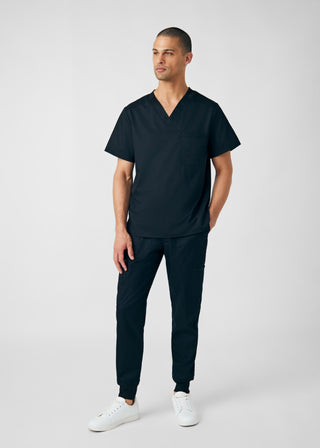 Black ProFlex 2-Pocket V-Neck Top Scrubs