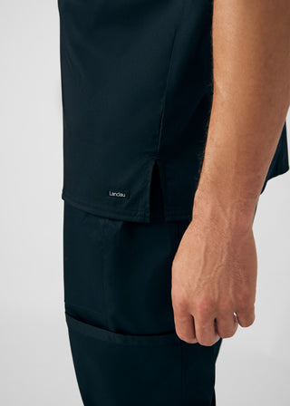 Black ProFlex 2-Pocket V-Neck Top Scrubs