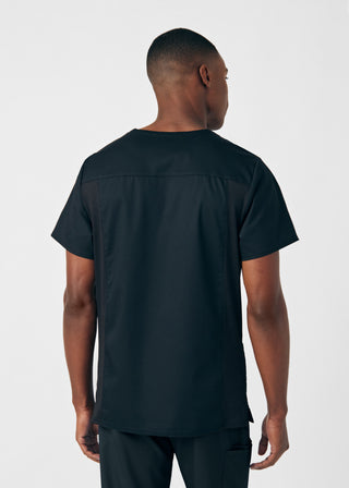 Black ProFlex 4-Pocket V-Neck Top Scrubs