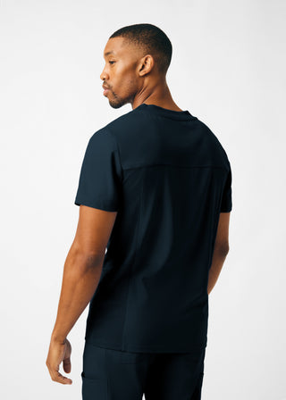 Black Forward 4-Pocket V-Neck Top Scrubs