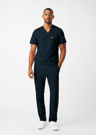 Black Forward 4-Pocket V-Neck Top Scrubs