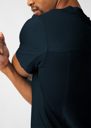 Black Forward 4-Pocket V-Neck Top Scrubs