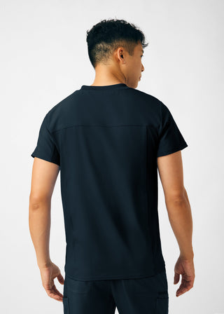 Black Forward 2-Pocket V-Neck Top Scrubs