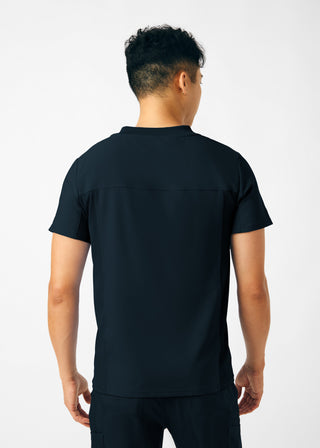 Black Forward 2-Pocket V-Neck Top Scrubs