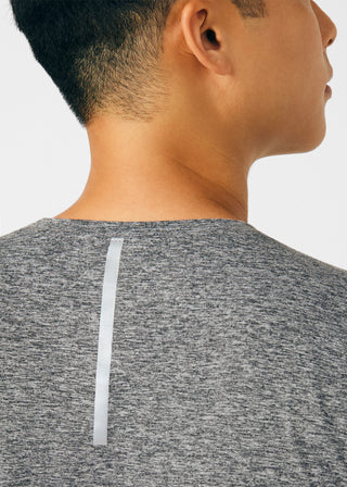 Heather Black Forward Long-Sleeve Tee Scrubs