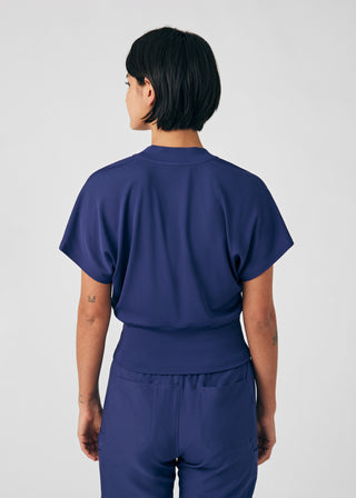 Navy Forward 2-Pocket V-Neck Top Scrubs