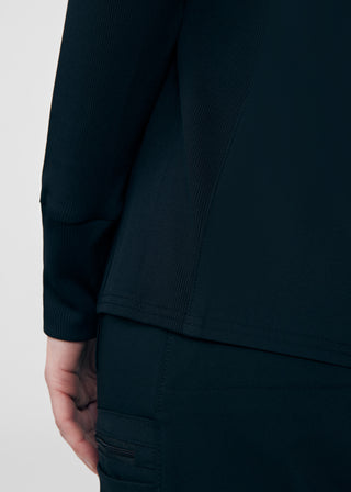 Black Forward 2-Pocket V-Neck Top Scrubs