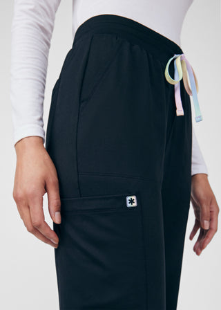 Black Beyond Cozy Cargo Pants Scrubs