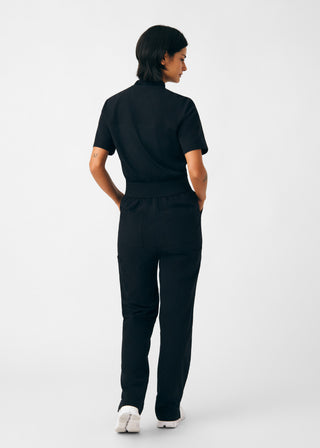 Black Beyond Happy 7-Pocket Cargo Jumpsuit Scrubs