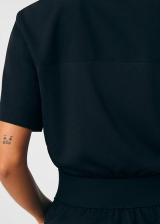 Black Beyond Happy 7-Pocket Cargo Jumpsuit Scrubs