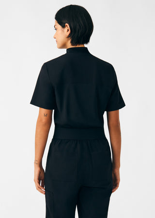 Black Beyond Happy 7-Pocket Cargo Jumpsuit Scrubs