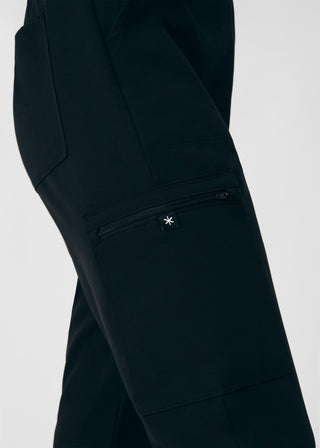 Black Beyond Happy 7-Pocket Cargo Jumpsuit Scrubs