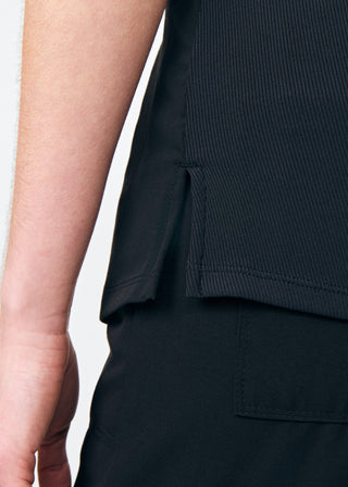 Black Beyond Happy 1-Pocket V-Neck Top Scrubs