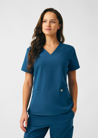 Caribbean Beyond Indulgence 3-Pocket V-Neck Top Scrubs