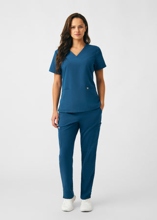 Caribbean Beyond Indulgence 3-Pocket V-Neck Top Scrubs