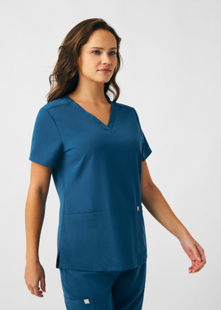 Caribbean Beyond Indulgence 3-Pocket V-Neck Top Scrubs