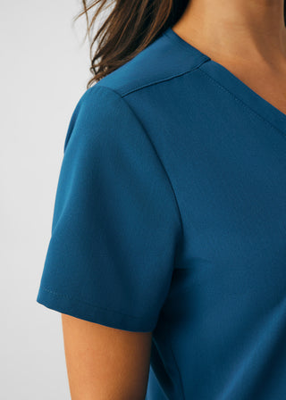 Caribbean Beyond Indulgence 3-Pocket V-Neck Top Scrubs