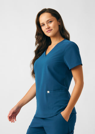 Caribbean Beyond Indulgence 3-Pocket V-Neck Top Scrubs