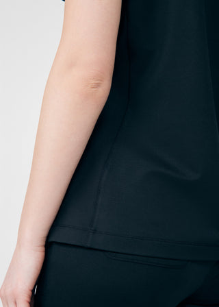 Black Beyond Cozy 2-Pocket V-Neck Top Scrubs