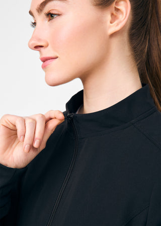 Black Beyond Happy 3-Pocket Jacket Scrubs
