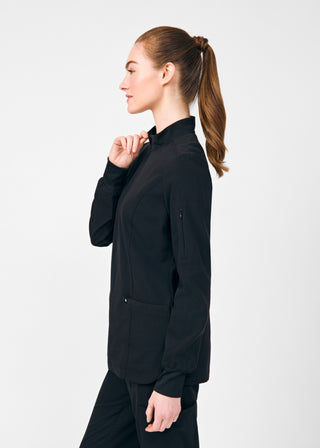Black Beyond Happy 3-Pocket Jacket Scrubs