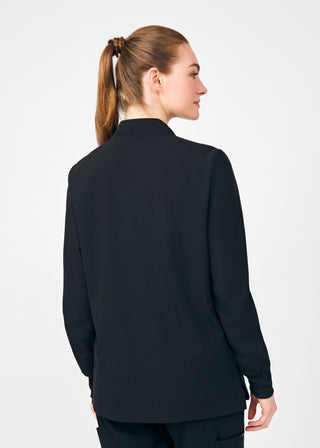 Black Beyond Happy 3-Pocket Jacket Scrubs