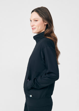 Black Beyond Cozy 2-Pocket Jacket Scrubs