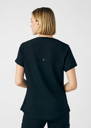 Black VIBE 3-Pocket V-Neck Top Scrubs