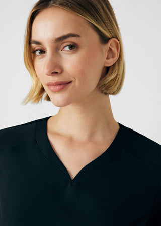 Black VIBE 3-Pocket V-Neck Top Scrubs