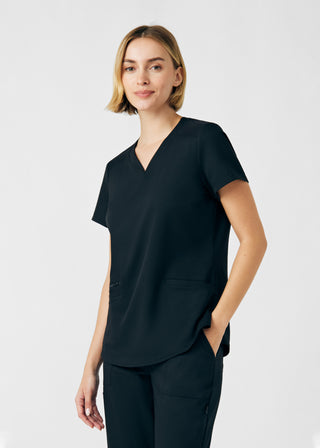 Black VIBE 3-Pocket V-Neck Top Scrubs