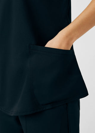 Black VIBE 3-Pocket V-Neck Top Scrubs