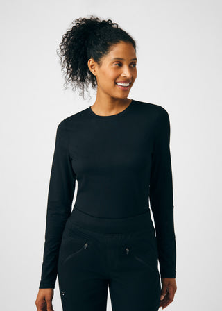 Black CRFT 1-Pocket Long-Sleeve Tee Scrubs