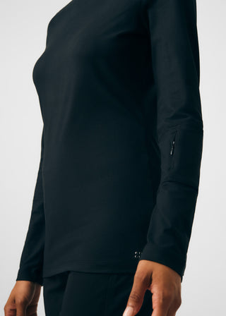 Black CRFT 1-Pocket Long-Sleeve Tee Scrubs