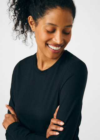 Black CRFT 1-Pocket Long-Sleeve Tee Scrubs